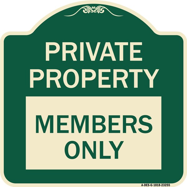 Private Parking Members Only Heavy-Gauge Aluminum Architectural Sign